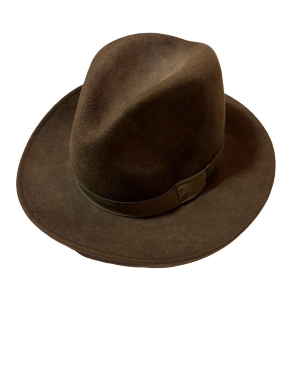 Banana Republic Safari Travel Wool Fedora Hat Brown Made USA Small Vintage